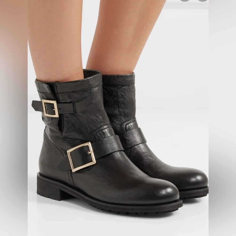 Jimmy Choo Black Leather  Boots , in great condition.